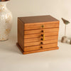 The Vintage - Multiple Tier Wooden Jewelry Box with Lock