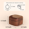 The Pairing - Square Double Wooden Ring Box