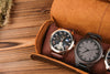 Leather Watch Roll For 3 Watches
