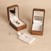 The Reflection -  Walnut Wooden Necklace Box with Mirror