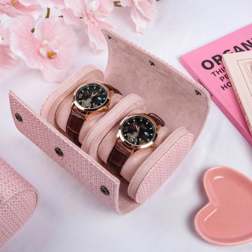 Leather Watch Case - Pink