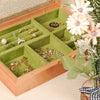 The Crystal - Glass Custom Carved  Cherry Wooden Jewelry Box