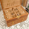 The Engraved - Three Tier Wooden Jewelry Box with Lock and Drawers