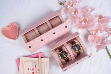 Leather Watch Case - Pink