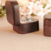 The Pairing - Square Double Wooden Ring Box