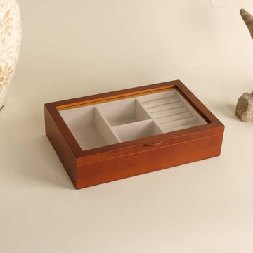 The Rustic - Single Tier Wooden Jewelry Box