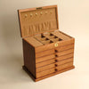 The Vintage - Multiple Tier Wooden Jewelry Box with Lock