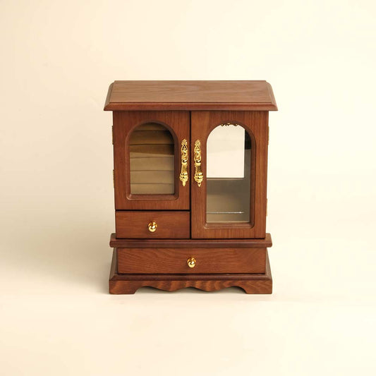 The Elevate - Double Door Wooden Jewelry Box with Mirror