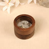 The Unity - Round Engagement Wooden Ring Box