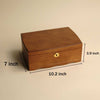 Two Tier Wooden Jewelry Box with Lock