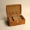 Two Tier Wooden Jewelry Box with Lock