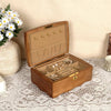Two Tier Wooden Jewelry Box with Lock