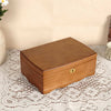 Two Tier Wooden Jewelry Box with Lock