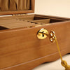 Two Tier Wooden Jewelry Box with Lock